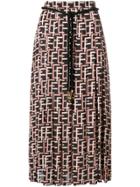 Elisabetta Franchi Geometric Print Straight Skirt - Black