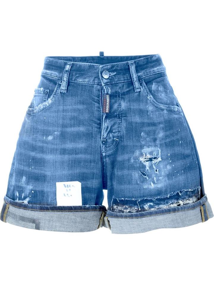 Dsquared2 High Waist Denim Shorts