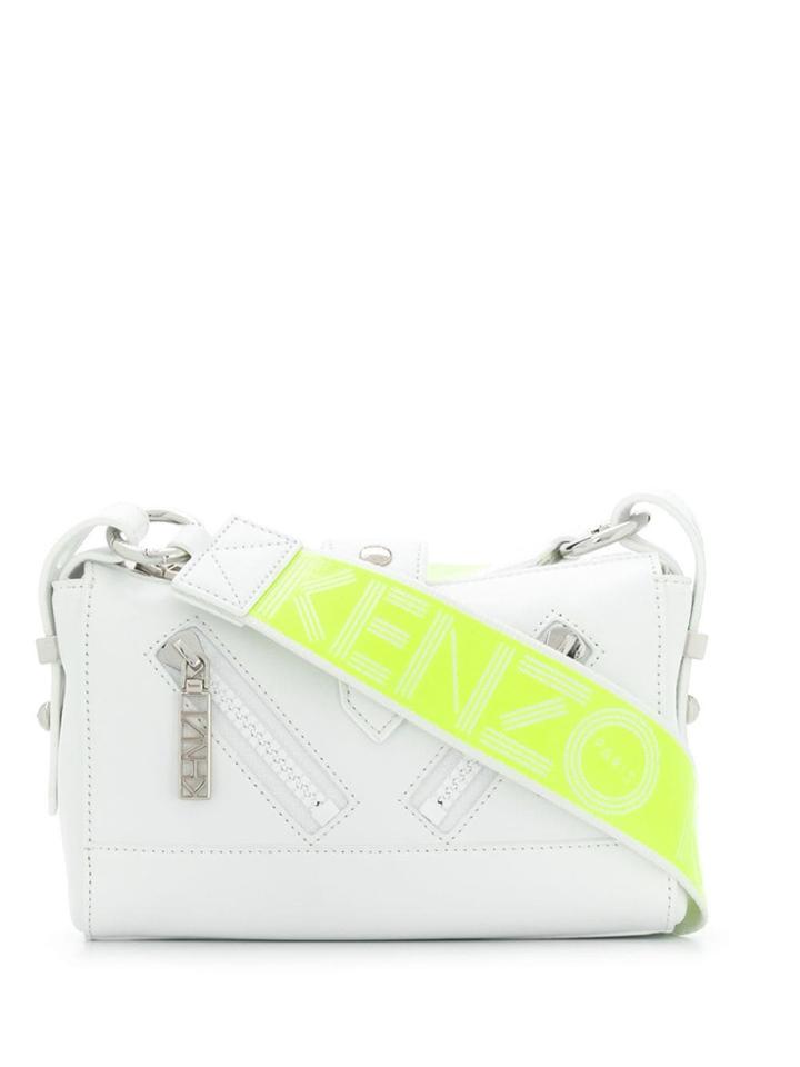 Kenzo Zipped Cross Body Bag - White