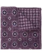 Brunello Cucinelli Floral Pocket Square - Purple