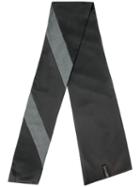 William - Panelled Scarf - Men - Silk - One Size, Black, Silk
