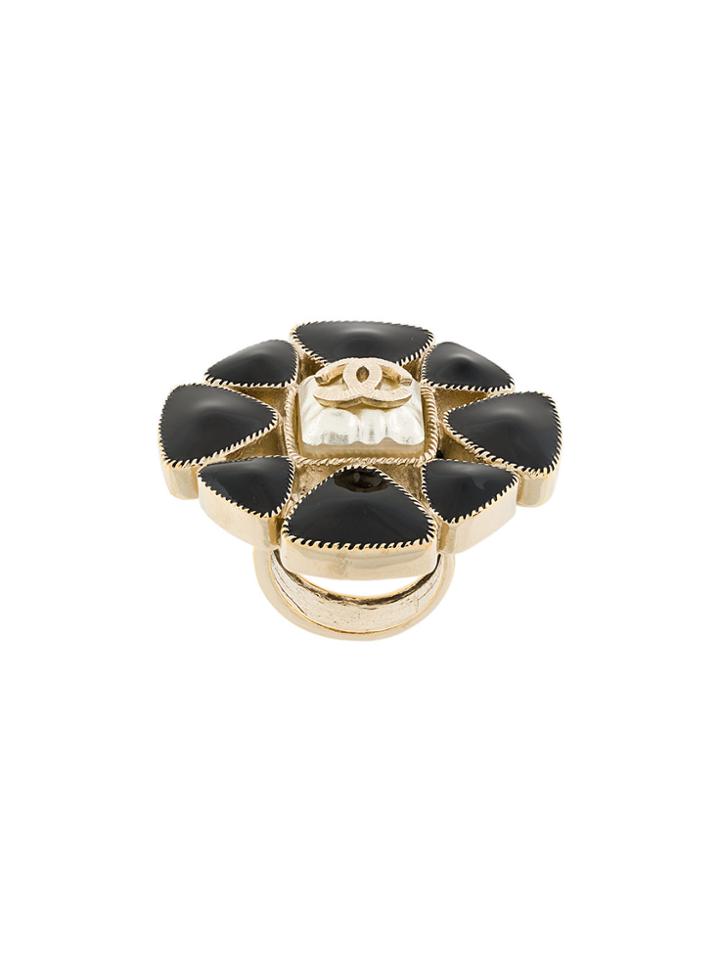 Chanel Vintage Cocktail Ring - Black