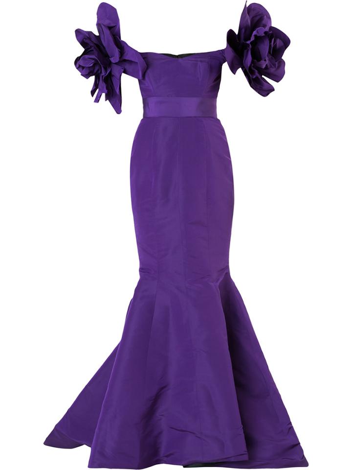 Bambah Purple Valentina Mermaid Gown - Pink & Purple