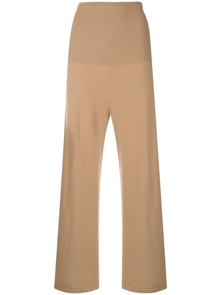 Max Mara Loose Flared Trousers - Brown