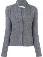 Fabiana Filippi Collar Detail Cardigan, Women's, Size: 46, Grey, Nylon/polyamide/spandex/elastane/merino