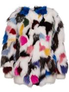Miu Miu Patchwork-effect Fur Jacket - White