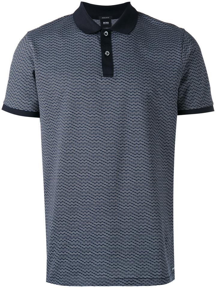 Boss Hugo Boss - Striped Polo Top - Men - Cotton - L, Blue, Cotton