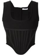 Givenchy Corset Style Tank Top, Women's, Size: 42, Black, Viscose/spandex/elastane