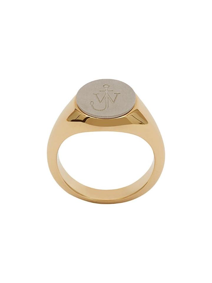 Jw Anderson Logo Signet Ring - Gold