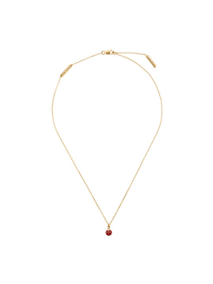 Marc Jacobs Enameled Ladybug Necklace - Metallic