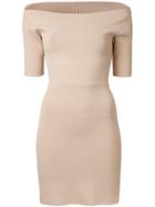 Dion Lee Suspended Ribbed Pencil Dress - Nude & Neutrals