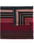 Paul Smith Striped Scarf, Men's, Red, Silk/wool