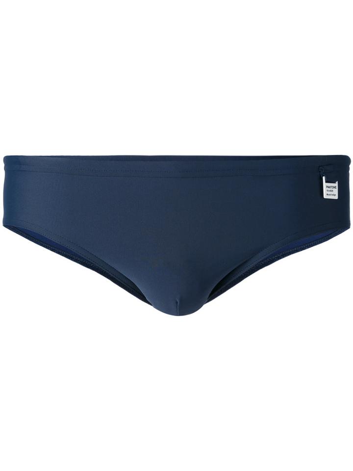 Mc2 Saint Barth - Logo Patch Swimming Trunks - Men - Polyamide/spandex/elastane - L, Blue, Polyamide/spandex/elastane