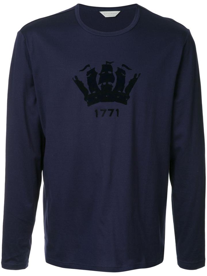 Gieves & Hawkes Logo T-shirt - Blue