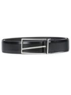 Maison Margiela Rectangular Buckle Belt, Men's, Size: 90, Black, Calf Leather
