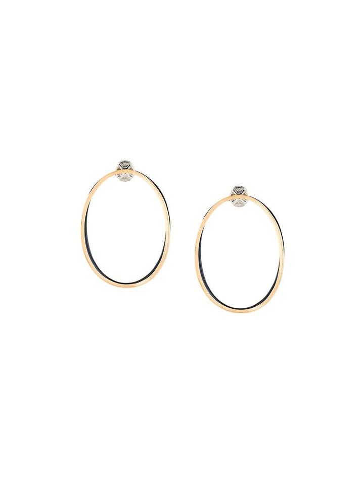 Delfina Delettrez Double Hoop Earrings, Women's, Metallic