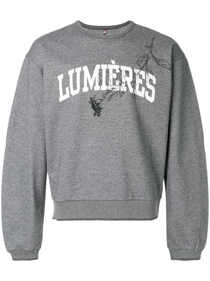 Oamc Logo Patch Sweatshirt - Grey