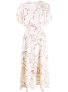 Victoria Beckham Chain Print Midi Dress - Neutrals