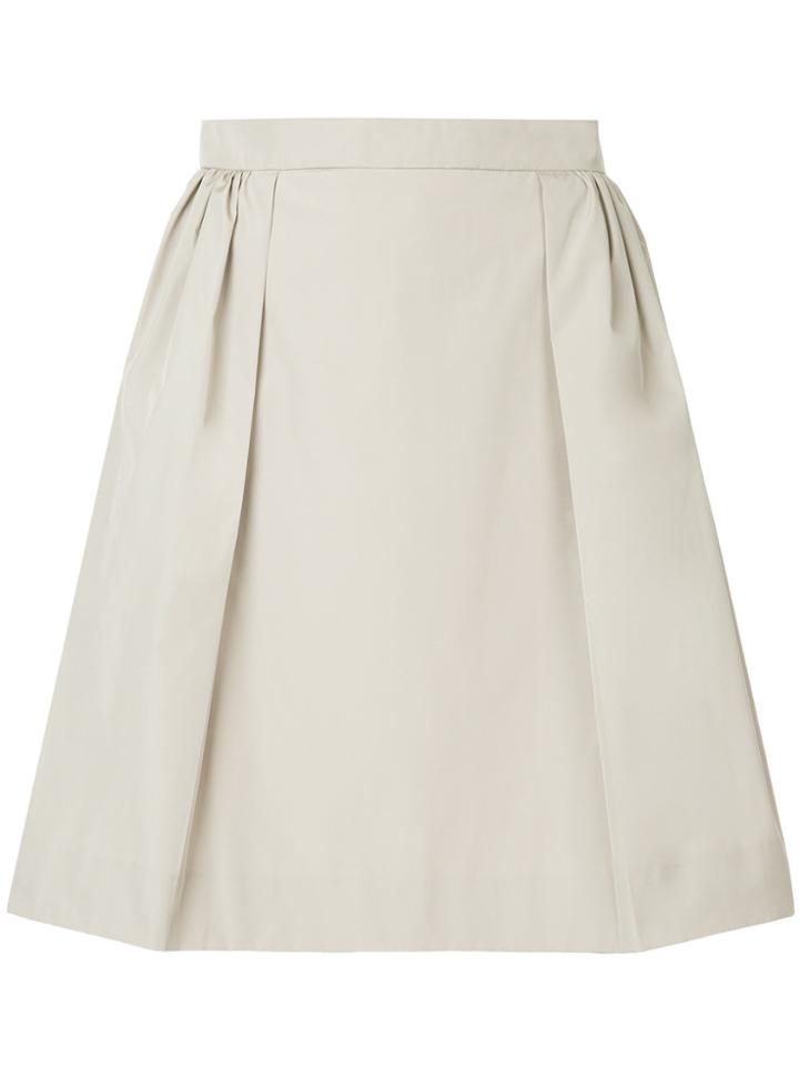 Nina Ricci Pleated Side Skirt - Nude & Neutrals