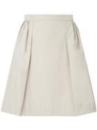 Nina Ricci Pleated Side Skirt - Nude & Neutrals