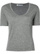 T By Alexander Wang - Classic Jersey T-shirt - Women - Viscose - L, Grey, Viscose
