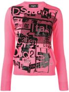Dsquared2 Logo Print Sweater - Pink
