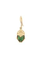 Aurelie Bidermann Mini Scarab Tsavorite And Diamond Earring - Metallic