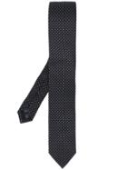 Dolce & Gabbana Polka Dot Embroidered Tie - Black