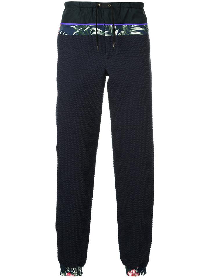 Kolor Floral Patch Track Trousers - Blue