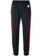 Msgm Lateral Stripes Track Pants, Women's, Size: 42, Black, Polyamide/polyester