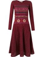 Cecilia Prado Longsleeved Tricot Dress, Women's, Size: G, Red, Acrylic/viscose