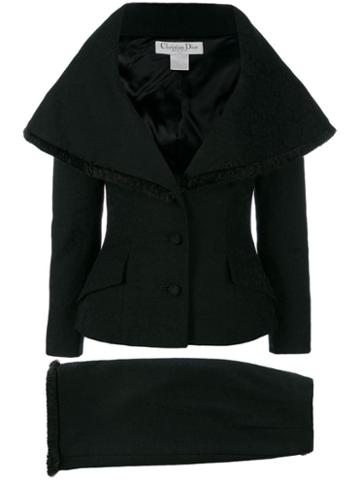 Christian Dior Pre-owned Cape-like Skirt Suit - Black
