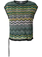 M Missoni Embroidered Sleeveless Top - Blue