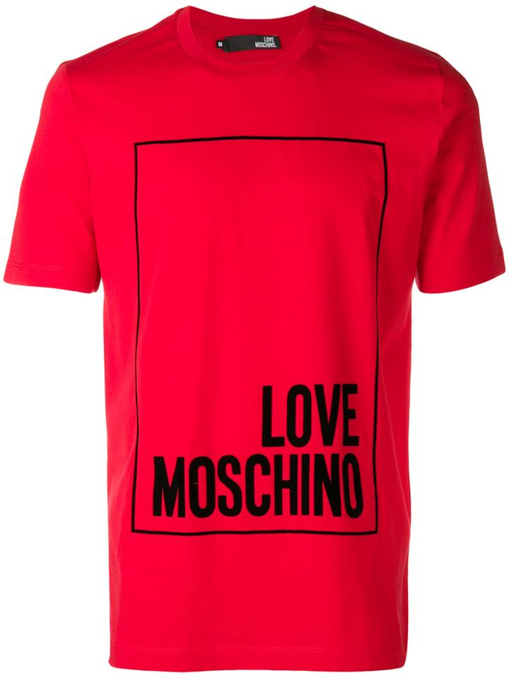 Love Moschino Printed Logo T-shirt - Red
