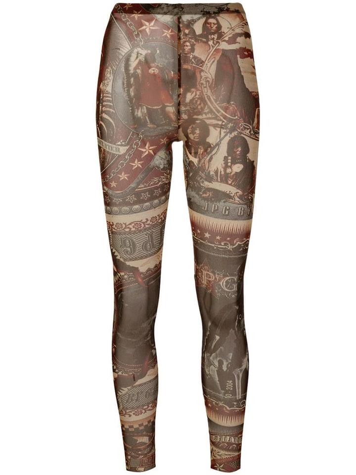 Jean Paul Gaultier Pre-owned Printed Sheer Fitted Trousers -