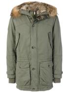 Alessandra Chamonix Fur-lined Parka Coat - Green