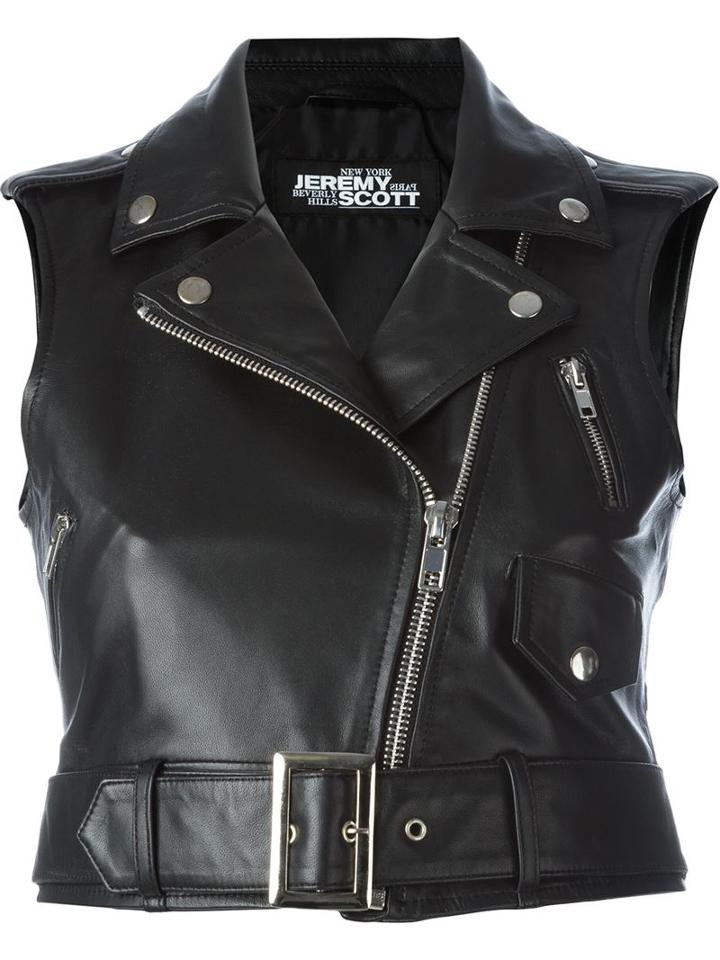 Jeremy Scott Sleeveless Biker Jacket