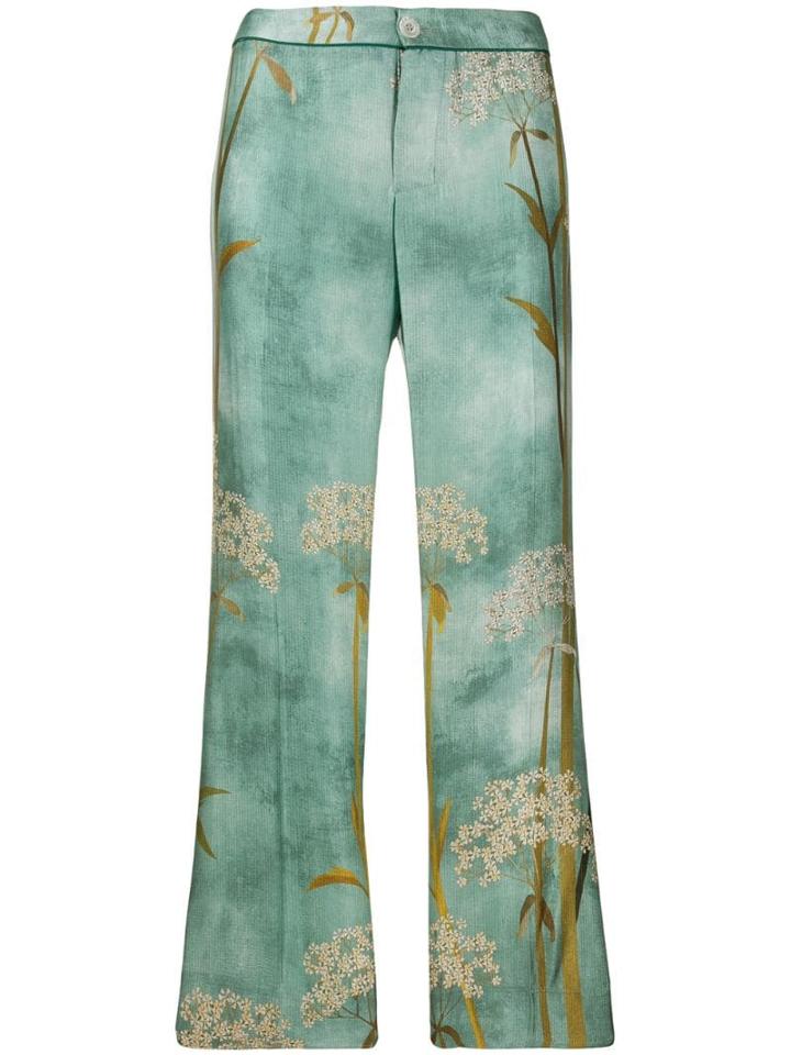 F.r.s For Restless Sleepers Straight Printed Trousers - Blue