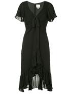 Cinq A Sept Ruffled Midi Dress - Black