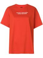 Juun.j Slogan Patch T-shirt - Yellow & Orange