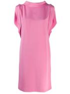 Etro Gathered Neck Shift Dress - Pink