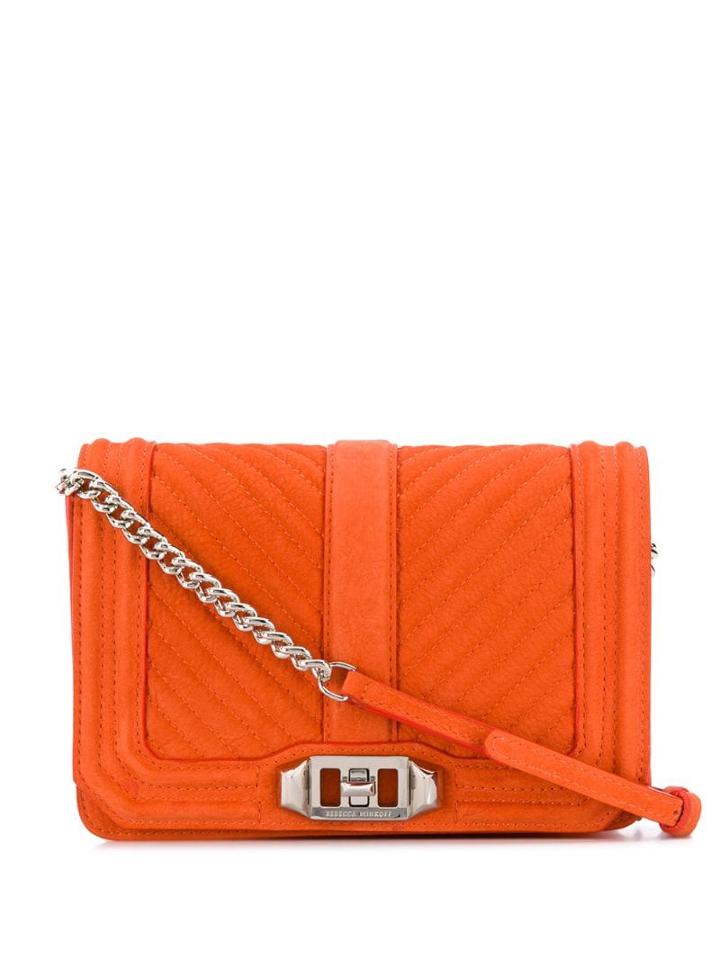 Rebecca Minkoff Love Small Quilted Crossbody Bag - Orange