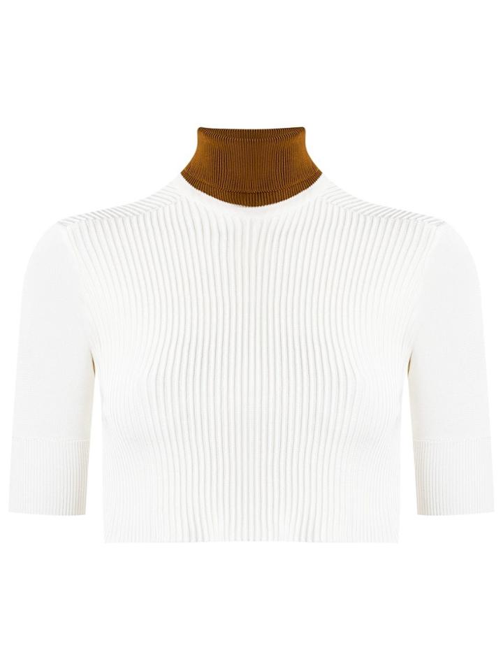 Haight Knit Cropped Top - Nude & Neutrals