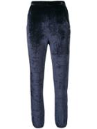 Sonia Rykiel Velvet Effect Track Trousers - Blue
