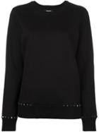 Valentino - 'rockstud' Sweatshirt - Women - Cotton/polyamide - M, Black, Cotton/polyamide