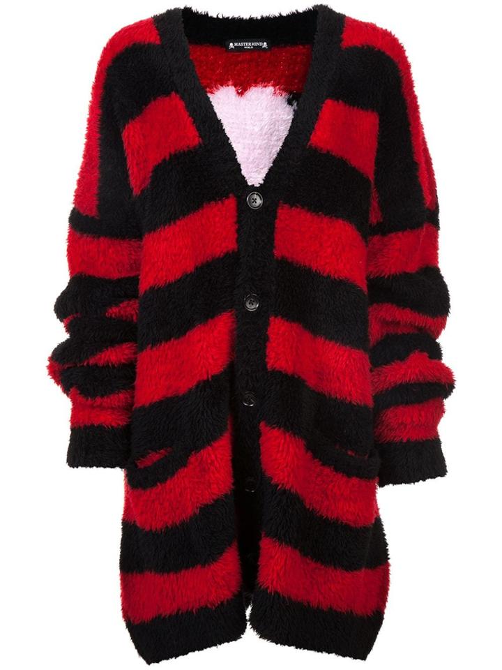 Mastermind Japan Skull And Bones Cardigan - Red