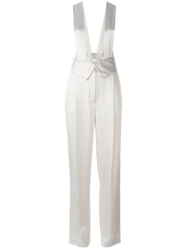 Lanvin Dungaree Effect Trousers - Nude & Neutrals