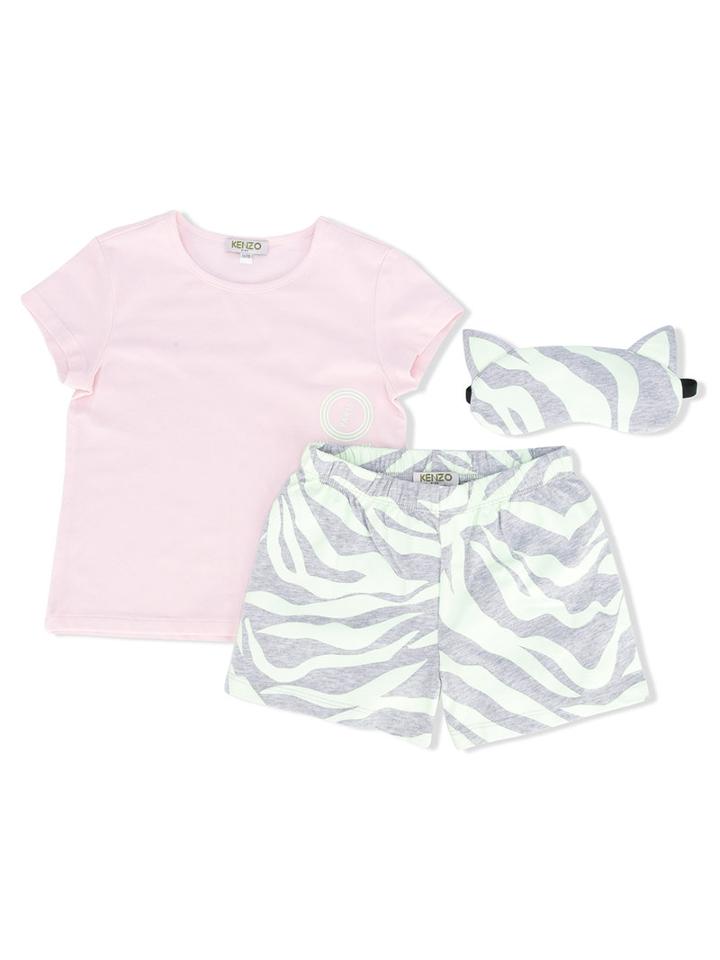 Kenzo Kids - Printed Short Set - Kids - Spandex/elastane/cotton - 4 Yrs, Pink/purple