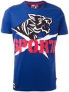 Plein Sport Wolf Print T-shirt, Men's, Size: Xl, Blue