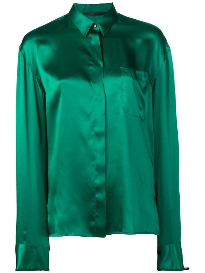 Haider Ackermann Classic Concealed Button Shirt - Green